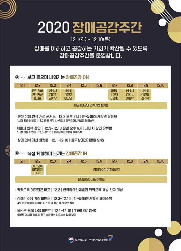 2020 장애공감주간 홍보 자료 [사진=보건복지부]