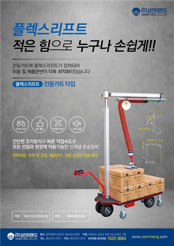 플렉스리프트 제품 사진 및 기능 [사진=고용노동부]