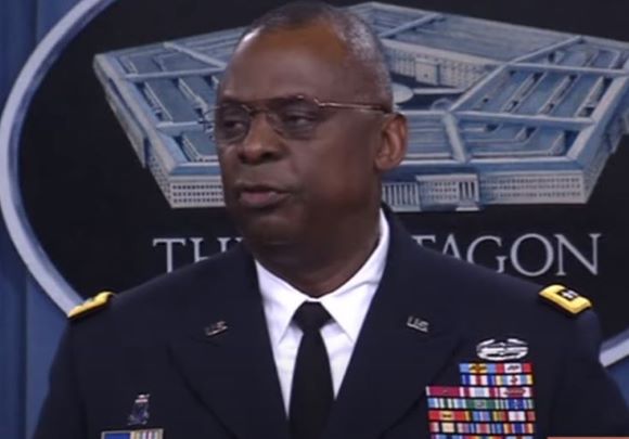 미 오스틴 국방장관 [사진=영 상자료 캡쳐]