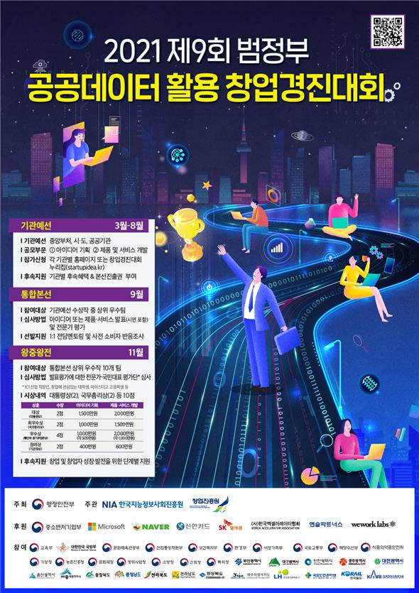 범정부 공공데이터 활용 창업경진대회 포스터 [사진=행정안전부]