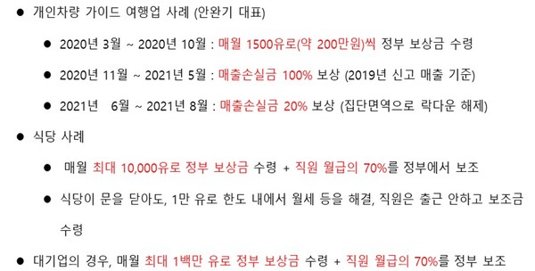 (사진=프랑스에서 ‘개인 여행 가이드업’을 하는 교포의 현황, 민병덕 의원실 제공)