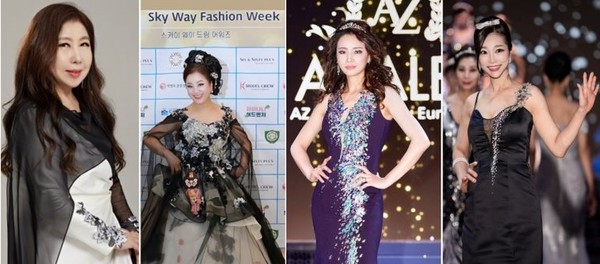 좌측부터 임은주 패션디자이너, 모델 겸 가수 정영자 , 미시즈그린인터내셔널 美이윤이, 眞 이선율 [사진=스카이웨이패션위크페스티발 제공]