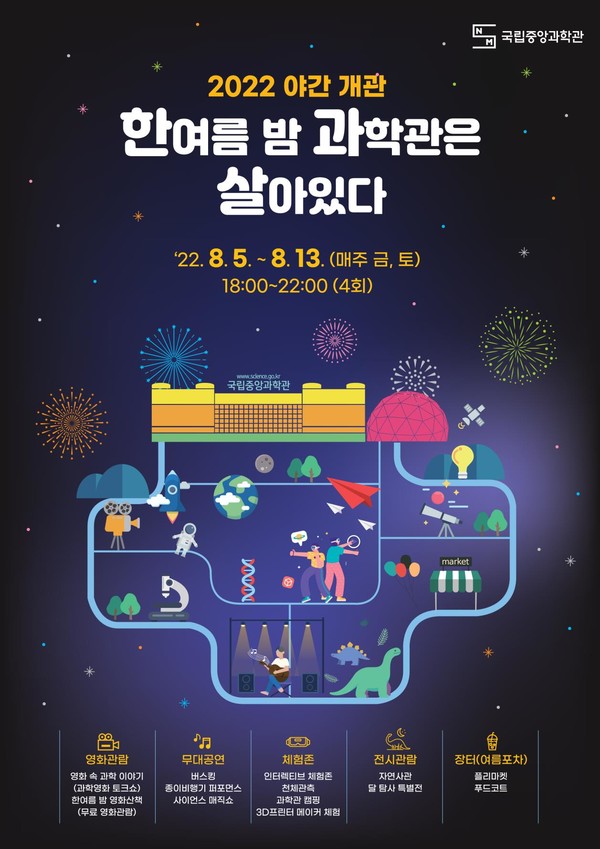 국립중앙과학관 야간 개관 홍보 포스터 [국립중앙과학관 제공]