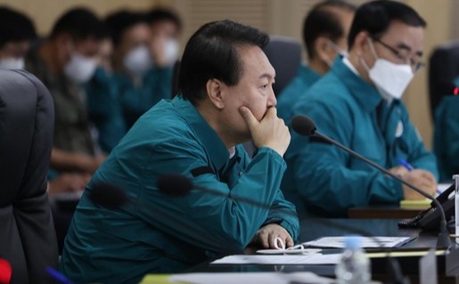 윤석열 대통령이 이번 을지연습 훈련을 내실있게 실시 하라고 각부처에  당부했다[사진=대통령실]