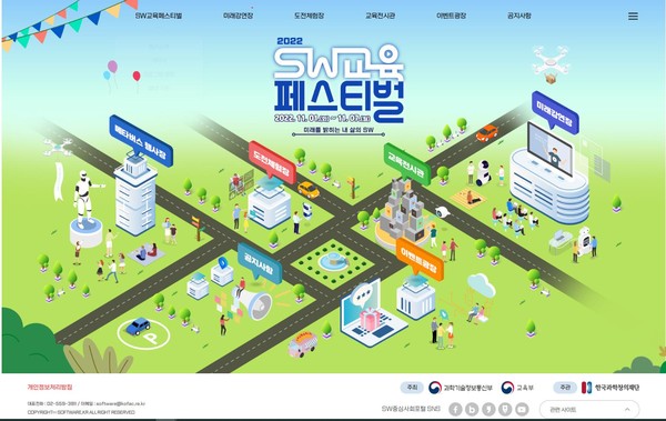 제공 프로그램 내용에 따라 다양한 카테고리 구성 누리집 모습 [과학기술정보통신부 제공]