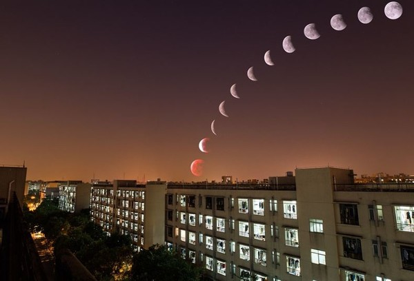 오늘밤 6시 8분경 개기 월식이 시작되는 진ㅏㄴ 장면을 관찰 할 수 있다[사진=개기월식 이미지 사진 ,픽사베이]