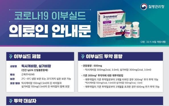 이부실드 의료인 안내문 [질병관리청 제공]