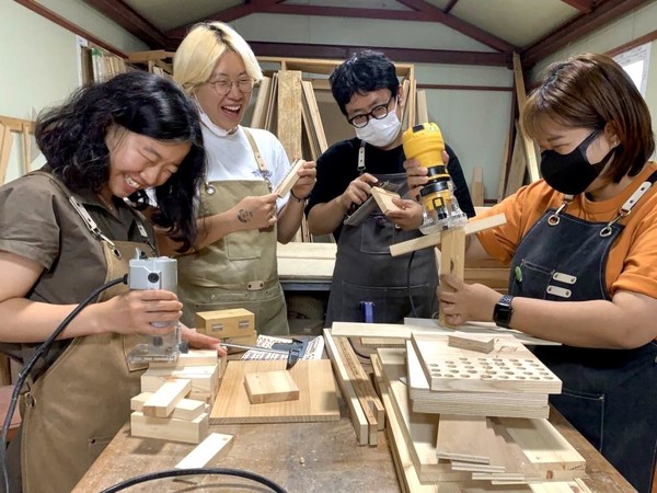 프로젝트참여형 참가팀 제천 덕산누리마을 ‘뚝딱이들’ 팀 모습 [사진=농림축산식품부]