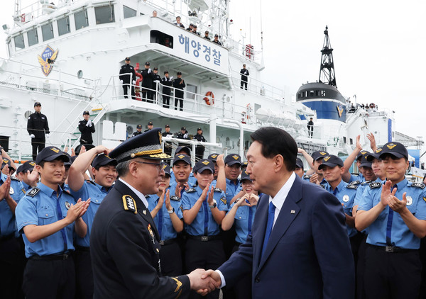 尹 대통령, 제70주년 해양경찰의 날 기념식 참석 (사진=대통령실)