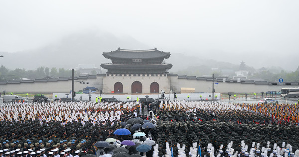 9월 26일 건군 제75주년 국군의 날 시가행진이 열린 광화문 전경 (사진=대통령실)