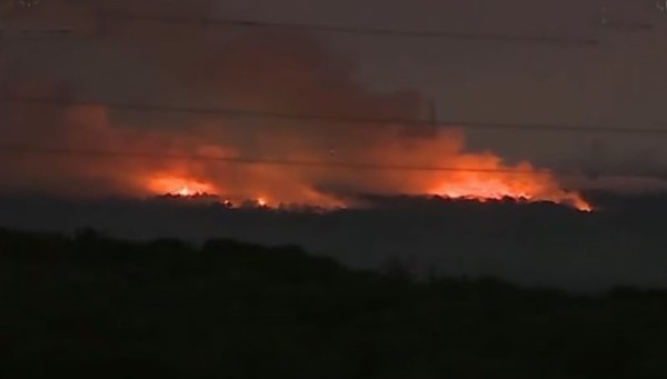 불타고 있는 가자지구 [사진=티비화면 촬영 캡쳐]