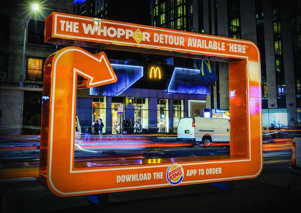 ‘2019 부산국제마케팅광고제’ 올해의 그랑프리(제품 서비스 부문) 수상작인 버거킹 ‘와퍼 디투어(Whopper Detour)’ (사진=부산국제마케팅광고제조직위원회)