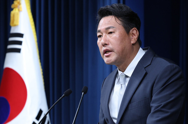 김태효 국가안보실 제1차장이 22일 서울 용산구 대통령실 청사에서 북한군의 러시아 파병 등 현안에 대해 브리핑하고 있다.(사진=대통령실사진기자단)