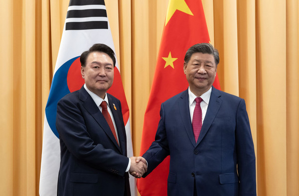 윤석열 대통령은 지난 15일(현지시간) 시진핑 중국 국가주석과 한-중국 정상회담을 가졌다.(사진=대통령실)