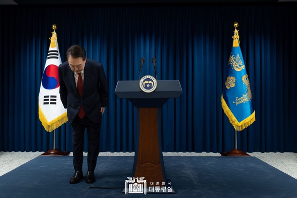 윤석열 대통령이 7일 용산 대통령실에서 대국민 담화를 발표하고 있다.(사진=대통령실)