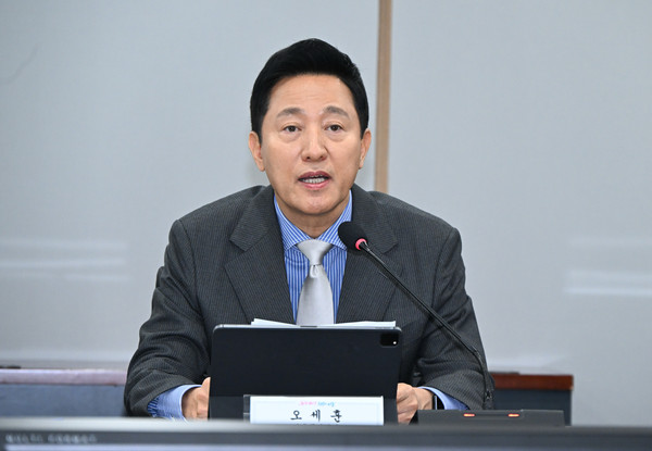 오세훈 서울시장이 11일 서울시청에서 열린 관광분야 비상경제회의에서 발언하고 있다. (사진=서울시)