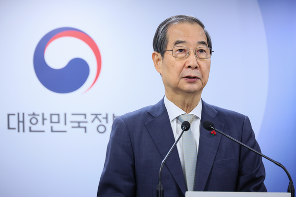 한덕수 대통령 권한대행 국무총리가 14일 정부서울청사에서 대국민 담화문을 발표하고 있다.(사진=국무조정실)