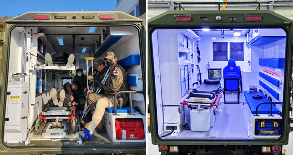 개선형 구급차 내부 (사진=국방부)