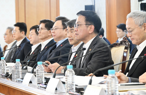 최상목 대통령 권한대행 부총리 겸 기획재정부 장관이 10일정부서울청사에서 ‘2025년 사회1 분야 주요 현안 해법 회의’를 주재하고 있다.(사진=기획재정부)