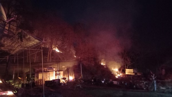  충북 충주시 산적면 송강리 산불 (사진=산림청)