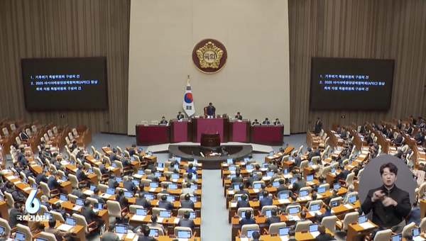 국회는 13일 제423회국회(임시회) 제1차 본회의에서 42건의 법률안을 포함해 총 53건의 안건을 처리했다.(사진=국회방송 화면 갈무리)