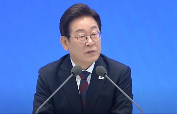 이재명 대통령의 기자회견 [사진=티비화면 촬영 캡쳐]