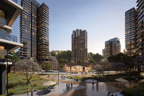 워커힐아파트 중앙광장 투시도 (사진=워커힐아파트재건축추진준비위원회)