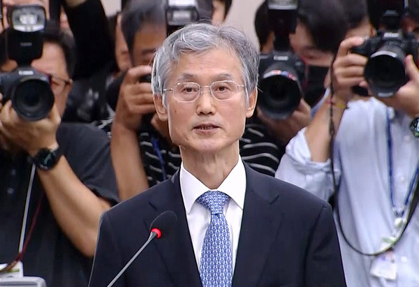 조희대 대법원장이 13일 국회에서 열린 법제사법위원회의 대법원 등에 대한 국정감사에 출석해 인사말을 하고 있다.(사진=TV 화면 갈무리)