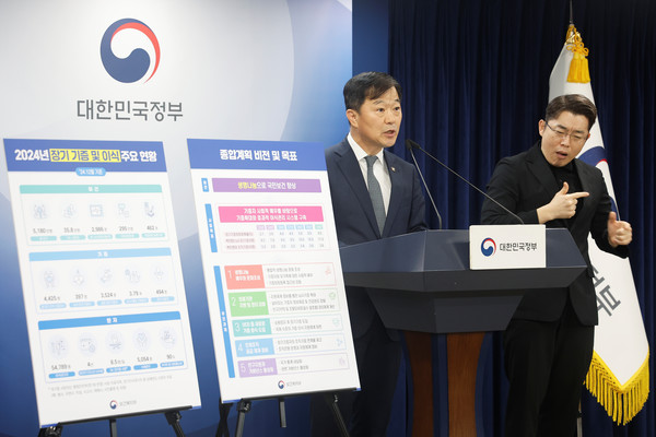 이형훈 보건복지부 제2차관이 지난 16일 정부서울청사에서 2024년 장기 기증 및 이식 주요 현황, 이식 종합계획 비전 및 목표를 브리핑하고 있다.(사진=보건복지부)