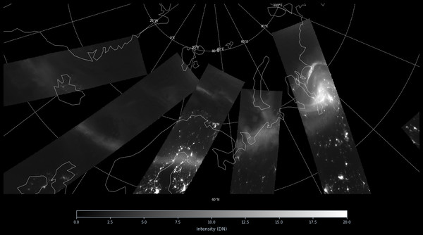 차중3호 로키츠에서 본 오로라 고리의 모습. 2026년 2월 14일 지자기 폭풍 당시 확보한 영상으로 사진 오른쪽의 밝은 부분이 오로라 (사진=우주항공청)