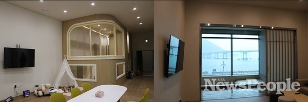 (사진=부모와 아이가 같은 공간에서 편안한 시간을 보낼 수 있는 키즈존. 욕탕에서 바라보는 오션뷰 또한 일품이다.)