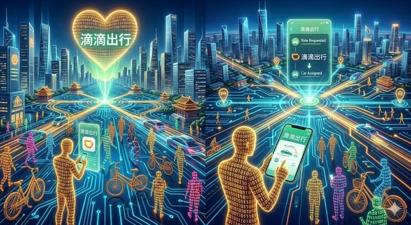  전통 수묵화의 번짐 기법을 활용해 대나무 숲 사이로 흐르는 안개처럼 부드럽고 자연스럽게 자전거의 이동 경로를 묘사.  이는 서양의 차가운 직선이 아닌 동양의 따뜻하고 유려한 필선을 통해 '공유의 에너지'를 표현했으며, 전통과 현대가 어우러진 하이브리드 동양 화풍으로 완성되었다.